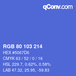 Color code: RGB 80 103 214 | qconv.com