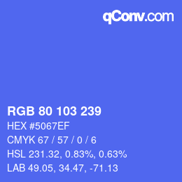 Color code: RGB 80 103 239 | qconv.com