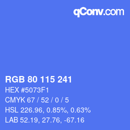 Color code: RGB 80 115 241 | qconv.com