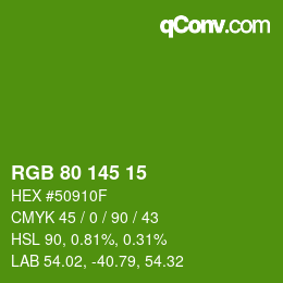 Color code: RGB 80 145 15 | qconv.com
