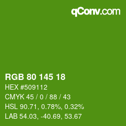 Color code: RGB 80 145 18 | qconv.com