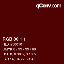Color code: RGB 80 1 1 | qconv.com