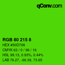 Color code: RGB 80 215 8 | qconv.com