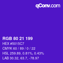 Color code: RGB 80 21 199 | qconv.com