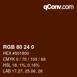カラーコード: RGB 80 24 0 | qconv.com