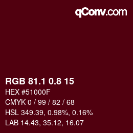 Farbcode: RGB 81.1 0.8 15 | qconv.com