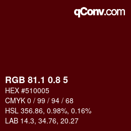 Color code: RGB 81.1 0.8 5 | qconv.com