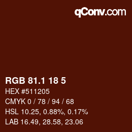 カラーコード: RGB 81.1 18 5 | qconv.com
