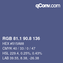 Color code: RGB 81.1 90.8 136 | qconv.com