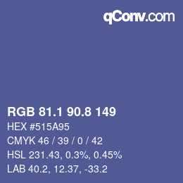 Color code: RGB 81.1 90.8 149 | qconv.com
