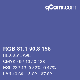 Color code: RGB 81.1 90.8 158 | qconv.com