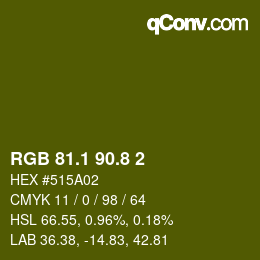 カラーコード: RGB 81.1 90.8 2 | qconv.com