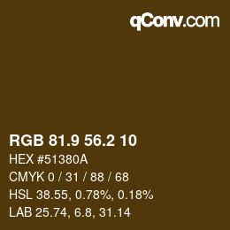 Color code: RGB 81.9 56.2 10 | qconv.com