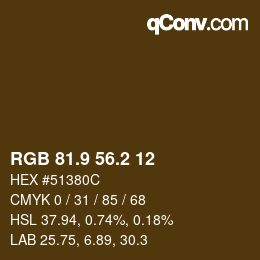 Color code: RGB 81.9 56.2 12 | qconv.com