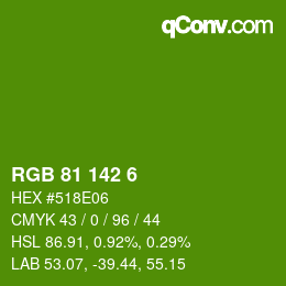 颜色代码: RGB 81 142 6 | qconv.com