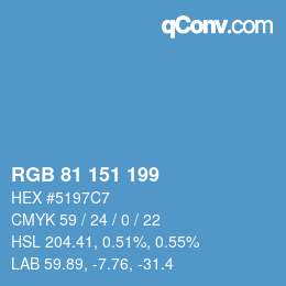 Color code: RGB 81 151 199 | qconv.com