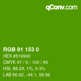 Color code: RGB 81 153 0 | qconv.com