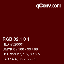 カラーコード: RGB 82.1 0 1 | qconv.com