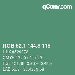 Color code: RGB 82.1 144.8 115 | qconv.com