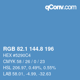 Color code: RGB 82.1 144.8 196 | qconv.com