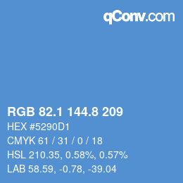 Color code: RGB 82.1 144.8 209 | qconv.com