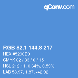 Color code: RGB 82.1 144.8 217 | qconv.com