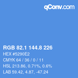 Color code: RGB 82.1 144.8 226 | qconv.com