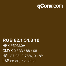Color code: RGB 82.1 54.8 10 | qconv.com