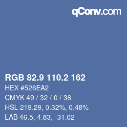 Color code: RGB 82.9 110.2 162 | qconv.com