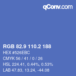 Color code: RGB 82.9 110.2 188 | qconv.com