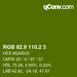 カラーコード: RGB 82.9 110.2 3 | qconv.com