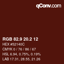 Color code: RGB 82.9 20.2 12 | qconv.com