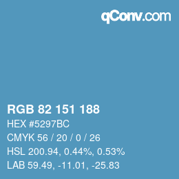 Color code: RGB 82 151 188 | qconv.com