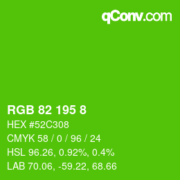Color code: RGB 82 195 8 | qconv.com