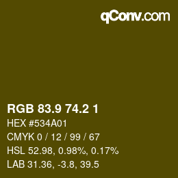 Color code: RGB 83.9 74.2 1 | qconv.com