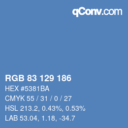 Color code: RGB 83 129 186 | qconv.com