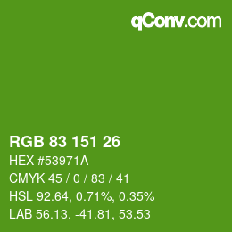 Color code: RGB 83 151 26 | qconv.com