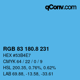 Color code: RGB 83 180.8 231 | qconv.com
