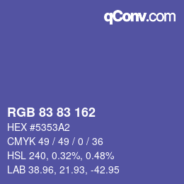 Farbcode: RGB 83 83 162 | qconv.com