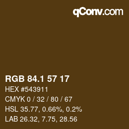 カラーコード: RGB 84.1 57 17 | qconv.com