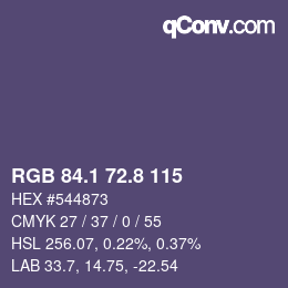 Color code: RGB 84.1 72.8 115 | qconv.com