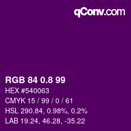 カラーコード: RGB 84 0.8 99 | qconv.com