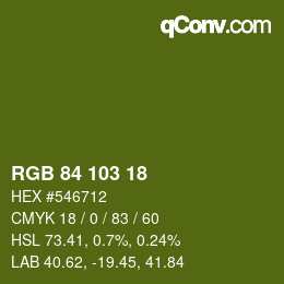 Color code: RGB 84 103 18 | qconv.com