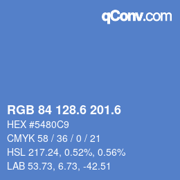 カラーコード: RGB 84 128.6 201.6 | qconv.com