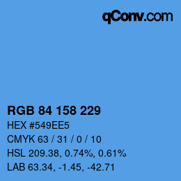 Color code: RGB 84 158 229 | qconv.com