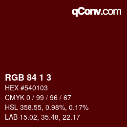 Color code: RGB 84 1 3 | qconv.com