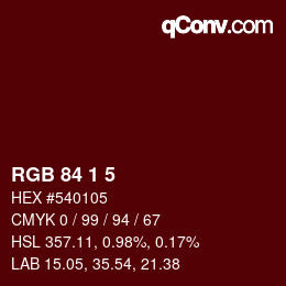 Color code: RGB 84 1 5 | qconv.com