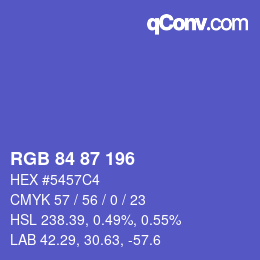 Color code: RGB 84 87 196 | qconv.com