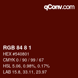 Color code: RGB 84 8 1 | qconv.com