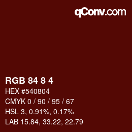 Color code: RGB 84 8 4 | qconv.com